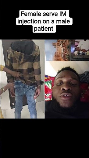 Female Nurse serve IM injection on a male patient