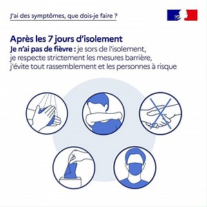 212K views · 1K reactions | [#COVID19] Tests & isolement Que faire en cas de symptômes ?  À partir de quand dois-je m'isoler ?  Quelle conduite adopter si mon test est positif ou négatif ?  Les réponses à vos questions ⤵ | Ministère de la Santé | Facebook