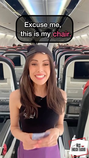 7K views · 141 reactions | English on a plane ✈️!! Key words  Seat vs chair, window seat , aisle seat, row Repost @miss_englishteacher_ #learnenglish #english #englishtips | English in General | Facebook