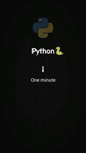 Python's 🐍 Basics in under one minute.