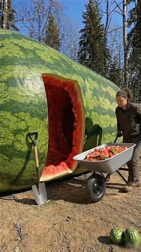 Biggest Watermelon Make Into Bedroom #shorts #shortvideo