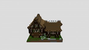 Minecraft House - Download Free 3D model by Paints3dmodel