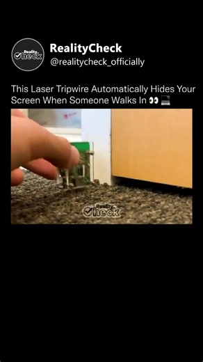 physical laser tripwire placed across a doorway!? #technology #engineering #privacy