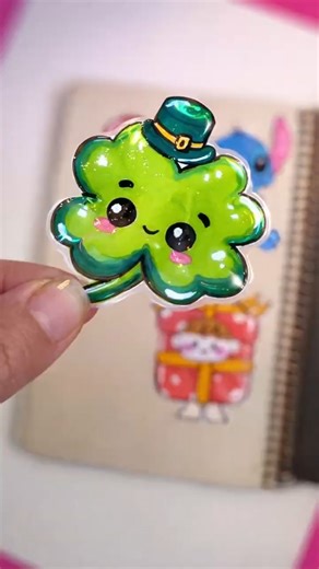 How to Make Stickers Look Insanely Shiny ✨🍀#howtomake #shorts #kawaii