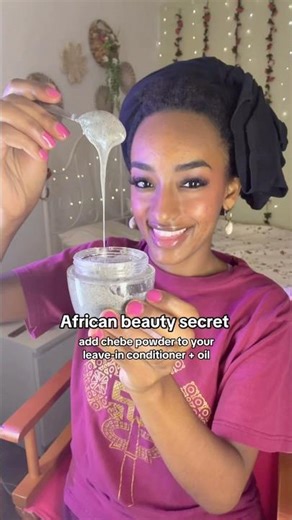 traditional chebe powder hair treatment #hairmask #naturalhair #leaveinconditioner #africanbeauty