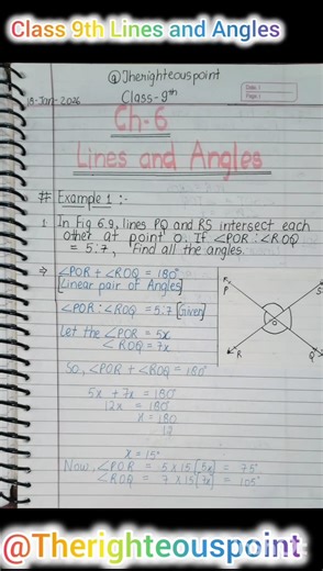Ex 6.1 | Lines & Angles Exam Important ✔️ ‪@NCERTOFFICIAL‬Exercise 6.1+Examples