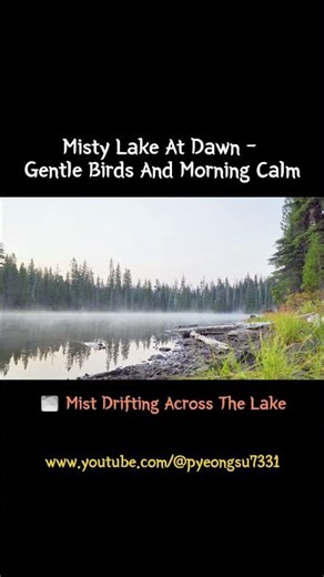 [4K] 👉 Misty Lake at Dawn – Gentle Birds and Morning Calm