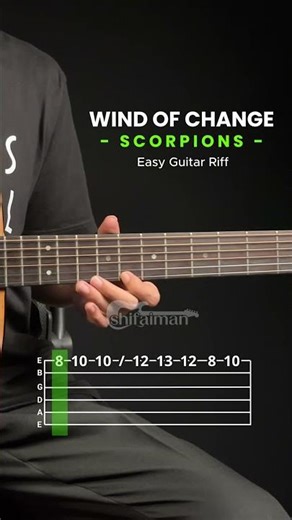 Easy Guitar Riff Scorpions - Wind Of Change #guitartabs