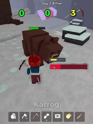 Scythe VS Bear🐻 #99nightintheforest #roblox #karrog #usa