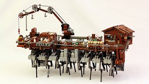 Land Ship Amagosa, A Strandbeest-Inspired LEGO Walking Machine