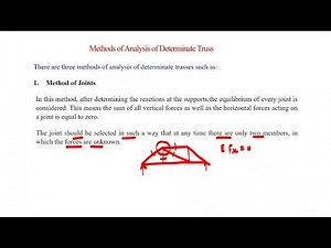 Analysis of Determinate Trusses | Assumptions, Methods, and Key Concepts