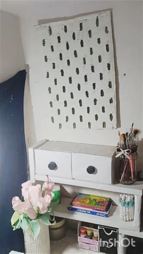 DIY Peg Board with Cardboard | No Paint | Easy Wall Organizer