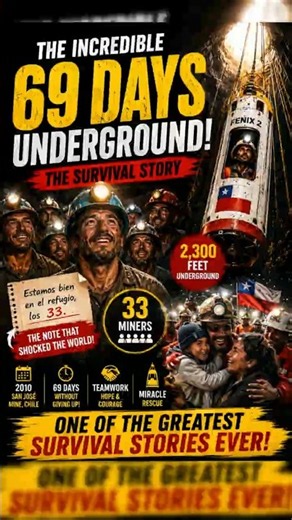 69 Days Underground! 😱 | The Incredible Survival Story of the 33 Chilean Miners