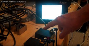 Sub-Micron Thickness Measurement with Dual Laser Sensors - Acuity Laser