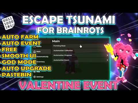 ❤️BEST ESCAPE TSUNAMI FOR BRAINROTS SCRIPT 2026 PASTEBIN | INSTANT FARM, AUTO EVENT, GOD MODE, FREE