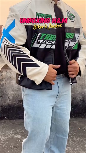 Styling H&M biker’s jacket 🔥#jacket #bikerjacket #jackets #shorts #unboxing #clothing
