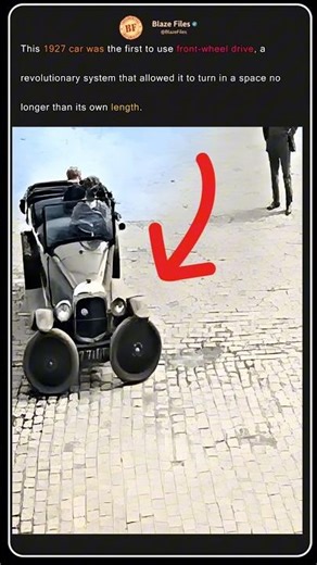 The First Car With Front-Wheel Drive (1927) #shorts