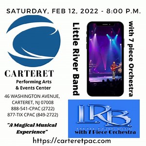 FROM ITS PROMOTIONS: #LRB #lrbtour #littleriverband Little River Band is coming to Carteret on February 12th and they are bringing a 7 piece Orchestra with them. This is not just a concert but a magical musical experience. Get your tickets before they are gone. https://carteretpac.showare.com/orderticketsvenue.asp?p=38 | Little River Band