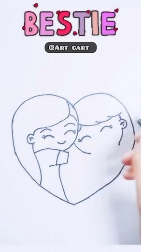 Easy best friends drawing #shorts