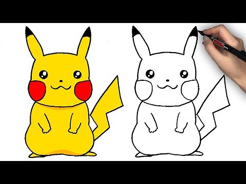 【かんたん】ピカチュウの描きかた【かわいい】｜How to draw Pikachu easy #105