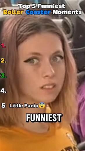 Top 5 Funniest Rollercoaster Moments 😭 #rankingshorts #shorts #rollercoaster #memes