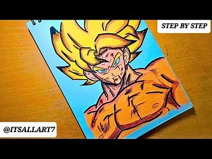 How to Draw Goku Super Saiyan Full Body | Step-by-Step Easy Dragon Ball Z Tutorial