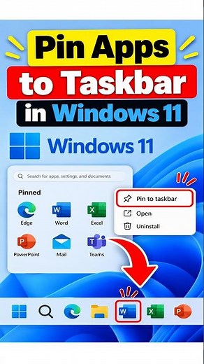 How to Pin Apps to Taskbar in Windows 11 (Easy Guide) #windows11