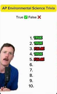 AP Environmental Science True or False