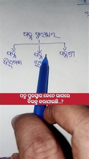 ପଦ୍ମ ପୁରସ୍କାର କେତେ ଭାଗରେ ବିଭକ୍ତ||Smart tutorial||important GK||