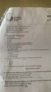 The sapling smiled, "I'll learn from you,"And face each trial,... | Filo