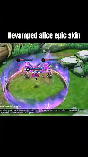 Revamped Alice Epic Skin + Skills Showcase 🔥 | Mobile Legends