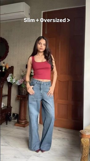 How to style jeans#ytshorts #baggyjeans #top #styling #fashion #outfitideas #fyp #oversizedfashion