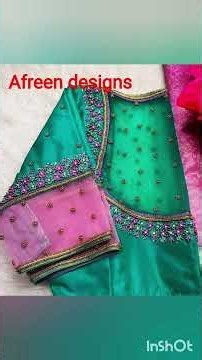 Simple maggam work blouse design 💗💚💜.net uses#sravlogs#afreendesigninghouse#shorts#youtubeshorts