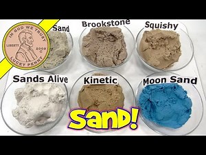 6 Play Sand Comparison! Kinetic, Squishy, Sands Alive, Cra-Z-Sand, Brookstone & Moon Sand! ASMR!