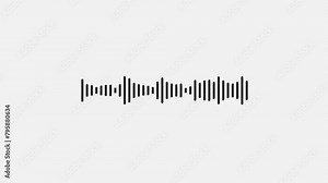 Abstract wave motion equalizer. Audio spectrum animation white background, Animated white audio bar spectrum Isolated transparent background. spectrum idea, spectrum recording, waveform analysis,