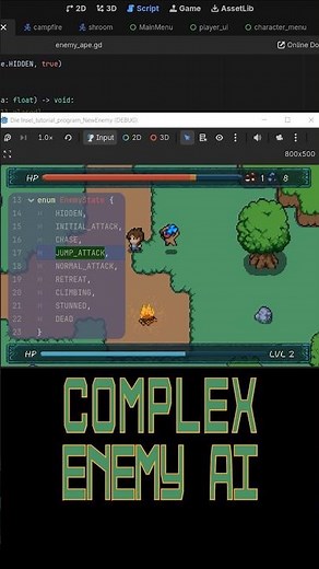 New Enemy State Machine | Godot RPG Tutorial #gamedev #godot #gaming #pixelart