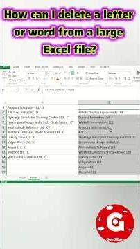 How can I delete a letter or word from a large Excel file?. #excel #exceltips #exceltricks #shorts