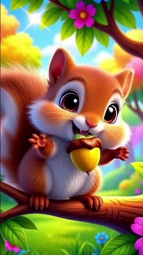 Funny Squirrel Dance | Cute Squirrel Dancing Video | Trending Short 2025 #shorts #kidsanimation