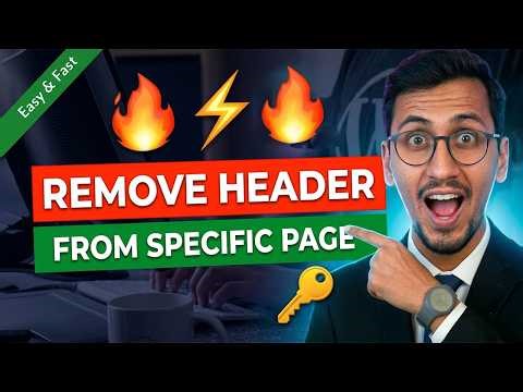 How To REMOVE HEADER From Specific Page in WordPress - Remove Header in WordPress
