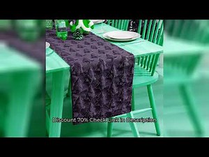 3D Green Christmas Tree Table Runner,Thickened Sequin Christmas Event Party Decor Holiday Dining Tab