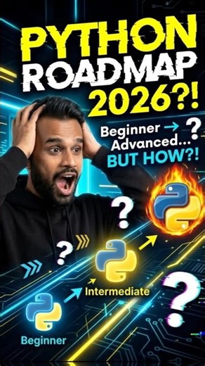 PYTHON ROADMAP 2026?! 🐍 Beginner to Advanced (BUT HOW?!) #Python2026 #CodingRoadmap #Shorts #python