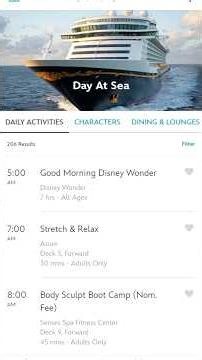 Disney Wonder 2026 Alaska Itinerary Daily Activities Day 2 - Sea Day #disney #disneycruise #cruise