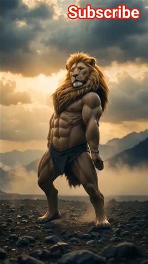 🦁🔥 Muscular Lion Dance | Powerful & Majestic Lion Short