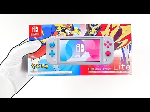 Nintendo Switch Lite "POKEMON SWORD & SHIELD" Console Unboxing - Limited Edition Zacian & Zamazenta
