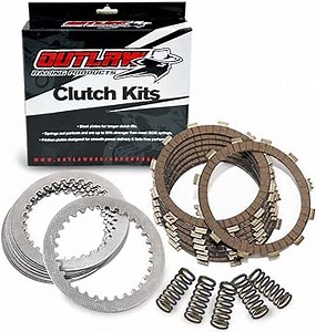 Outlaw Racing ORC43 Complete Clutch Repair Rebuild Kit - Includes Springs Steel & Fiber Plates - Compatible with Yamaha YFZ350 Banshee 1987-2006