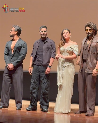 614K views · 10K reactions | Ajay Devgn, Kareena Kapoor, Ranveer Singh, Tiger Shroff and Arjun Kapoor At Grand Trailer Launch Of Singham Again #AjayDevgn #kareenakapoor #ranveersingh #tigershroff #ArjunKapoor | Movie Review Preview | Facebook