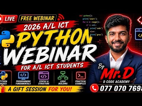 2026 A/L ICT Final Boost | Python Webinar - Tamil | Class 8 | Complete ICT Master Plan by Mr. D