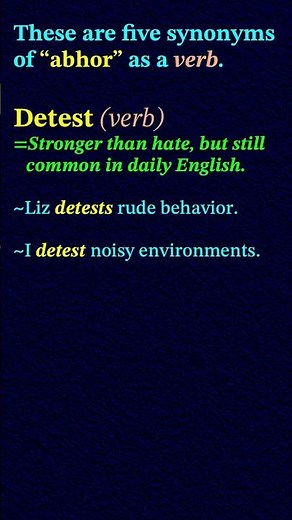 🔥 5 Powerful Synonyms for "Abhor" | Upgrade Your English Vocabulary