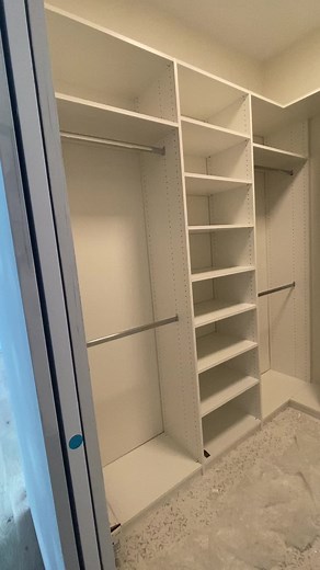 Simple walk-in closet #reels #tiktkviral #shorts #shortviral #closetorganization #closettour #closetideas #closetfactory
