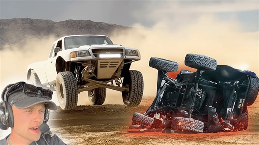 Flipped our prerunner during desert full send?